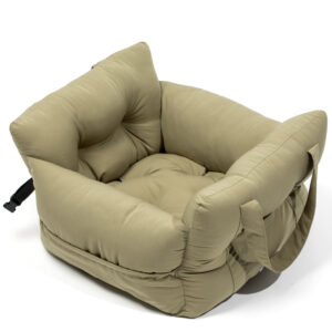 Convertible Dog Car Seat Bed with Safety Harness for Big/Large Dogs - Two Seats